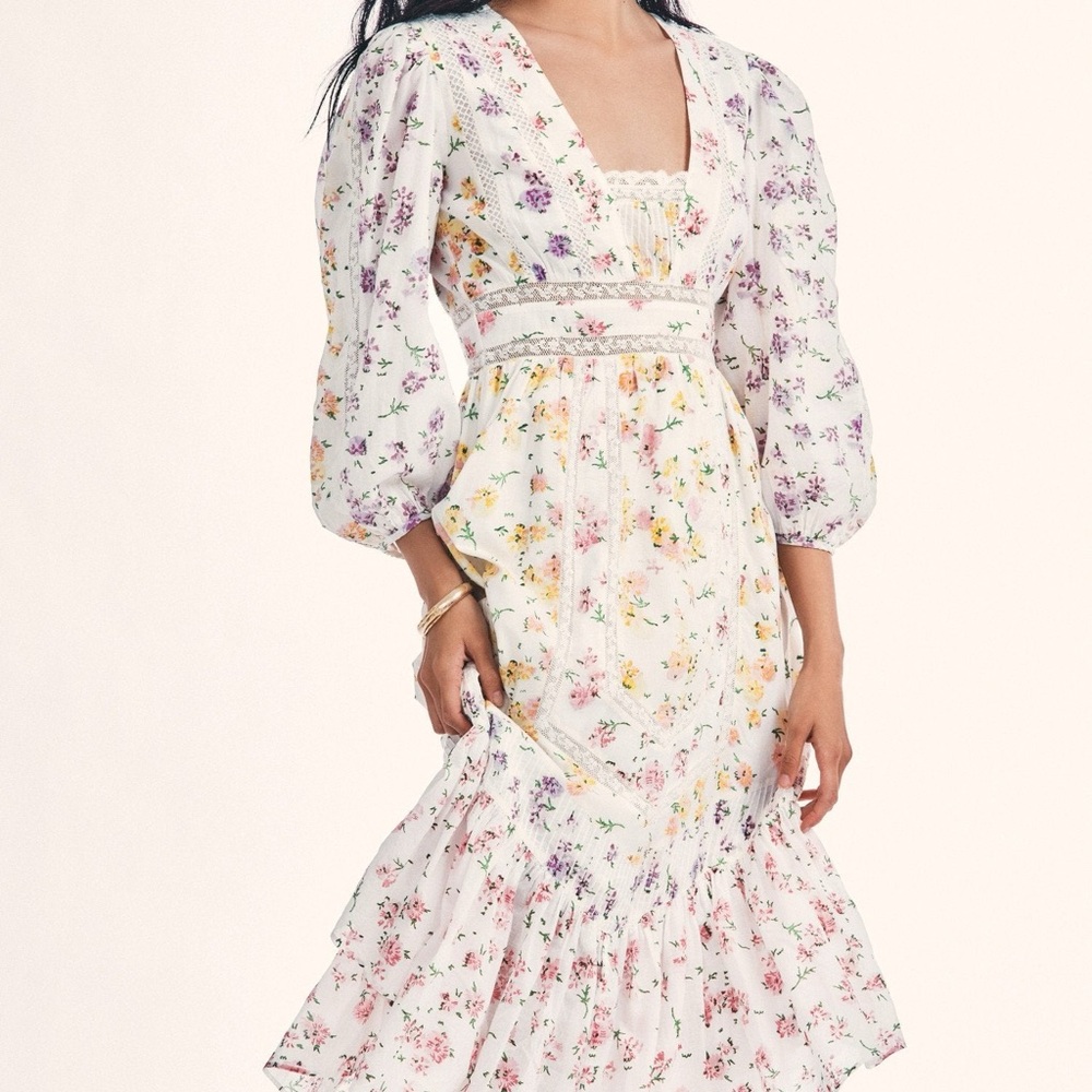 LoveShackFancy Garrison Floral Dress
